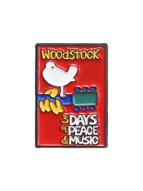 WOODSTOCK OIL DRIPPED ENAMEL PIN LAPEL PIN BROOCH NWT